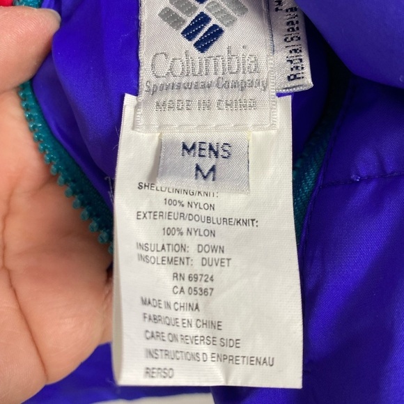Vintage Columbia Down puffer Radial Sleeve Reversible coat, Men’s M - Picture 13 of 13
